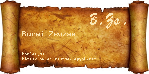 Burai Zsuzsa névjegykártya