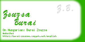 zsuzsa burai business card